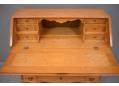 Entirely solid oak constructed writing bureau with drawers.