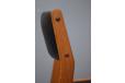 Dyrlund Smith teak frame dining chair in black vinyl upholstery - view 9