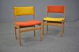 Midcentury danish design set of 6 oak dining chairs designed by Kaj Winding for Soro Mobler