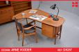 Rare boomerang desk in teak designed by Arne Vodder  - view 1