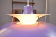 Purple pendant lamp model PH5 by Poul Henningsen.