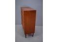 Teak chest of 6 drawers with lipped handles.