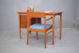 Vintage writing desk in teak and oak produced by Danish Mobelfabrik