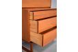 Vintage teak Arne Hovmand Olsen writing desk on rectangular frame legs for sale