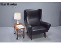 Illum Wikkelsoe armchair | Black leather Model 110