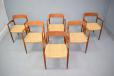rare set of 6 dining chairs designed 1954 by Niels Moller - Model 56
