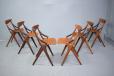 Rare vintage teak model 71 dining chairs prduced 1959 by Mogens Kold, Denmark