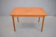 Small teak dining table with 2 pull out leaves - view 3