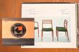 Vintage teak frame dining chairs with upholstered seat designed by Neils moller and produced 1962 by J L Mollers Mobelfabrik