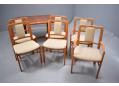 Set of 6 fabric upholstered dining chairs by Edvard Valentinsen