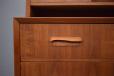 1950s Danish production vintage teak bureau for sale