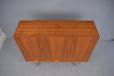 Vintage teak small sideboard cabinet with locking doors - view 4