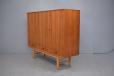 Vintage teak small sideboard cabinet with locking doors - view 10