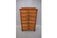 Elegant 1850s Danish Master Cabinetmaker Chest with Burled Walnut and Mahogany