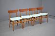 Set of 4 beech and teak dining chairs by Farstrup - view 8