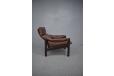 Vintage ox leather armchair with adjustable seat - view 5