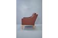 Fredericia model 2207 armchair in red italian leather 