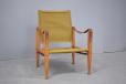 Vintage SAFARi chair designed 1933 byt Kaare Klint with ash frame and green canvas