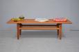 Vintage TRIOH coffee table with woven cane lower shelf - view 3
