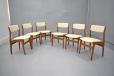 Vintage teak framed dining chairs made by NOVA mid 1970s 