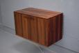 Rosewood wall mounted record cabinet designed by Kai Kristiansen 1952