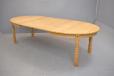 Vinatge blonde oak dining table produced by Danish Cabinetmaker
