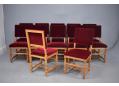 Large set of 12 oak dining-chairs made by Lars Moller Copenhagen