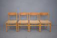 Vintage DUX Sweden dining chairs in beech with papercord seats