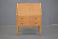 Vintage ladies writing bureau in light oak with locking work space