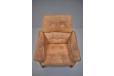 Original vintage brown buffalo leather has lovely wear and patina