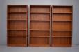 3 identical bookcases are available and all in beautiful vintage teak
