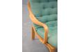 Vintage beech frame armchair with rattan woven back - view 8