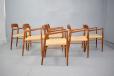 Niels Moller design model 56 carver chair in vintage teak - Set of 6