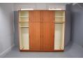 Lots of shelved and hanging storage space in this Danish design wardrobe
