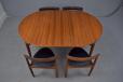 Vintage teak circular 'Dinette' dining table | HANS OLSEN - view 6