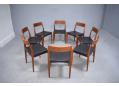 Vintage teak frame dining chairs with restored frames for sale
