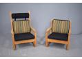Matching low back armchair in identical Rainbow fabric.