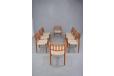 Exclusive set of Niels Moller dining chairs with woven seat  - view 11