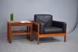 Henry w Klein vintage teak and black leather armchair  - view 11