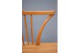 Beautiful curved leg braces are very elegant on this windsor chair 