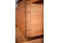 Elegant shallow top drawer with gent;y curved face 