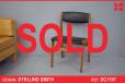 Dyrlund Smith teak frame dining chair in black vinyl upholstery - view 1