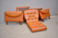 Vintage armchair in terracotta leather produced 1970s by Danish Mobelfabrik - view 11