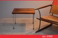 Rare folding side table with chrome legs | Rosewood - view 1