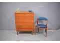Danish made chest of 6 drawers in teak with lipped handles. SOLD