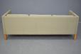 Soren Lund 3 seater sofa with box frame and grey fabric upholstery