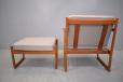 Midcentury teak armchair with footstool from France & Son - view 6
