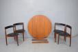 Vintage teak circular 'Dinette' dining table | HANS OLSEN - view 4