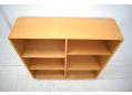 Wide & thin beech bookcase that can be used for smaller rooms & alcoves.