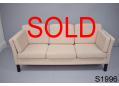 Modern 3 seater sofa in classic box design